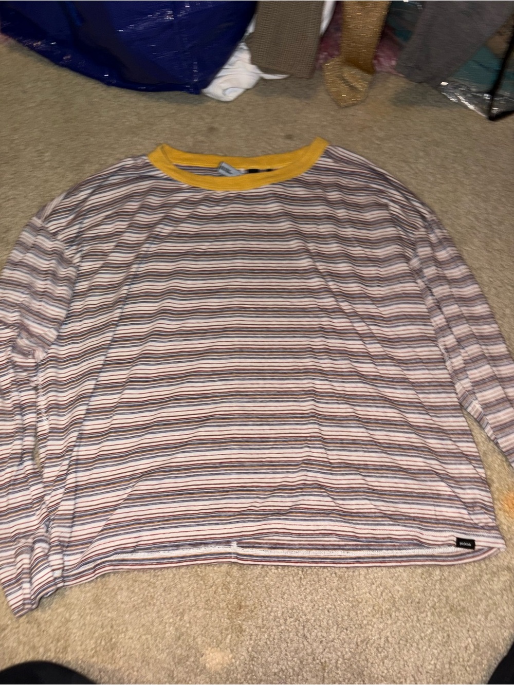 prAna Women's Cozy Up Long Sleeve Crew Stripped Xl